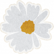 Goldenrod & Pumpkins White Aster Sticker Alternate