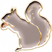 Frosty Fall Enamel Squirrel