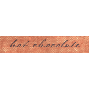 Frosty Fall Hot Chocolate Word Art Snippet