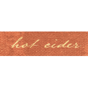 Frosty Fall Hot Cider Word Art Snippet