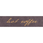 Frosty Fall Hot Coffee Word Art Snippet