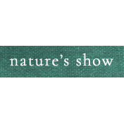 Frosty Fall Nature's Show Word Art Snippet