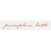 Frosty Fall Pumpkin Latte Word Art Snippet