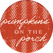 Homestead Life: Autumn Porch Round Sticker