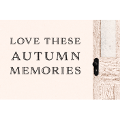 Homestead Life: Autumn Door Journal Card 4x6