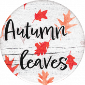 Cranberry Autumn Leaves Round Sticker 