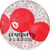 Cranberry Season Round Sticker