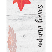 Cranberry Autumn Leaves 3x4 Journal Card