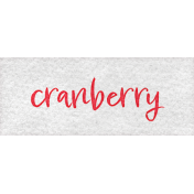 Cranberry Word Art