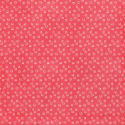 Cranberry Red Small Floral Paper