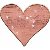 Cozy Mornings Pink Wood Heart