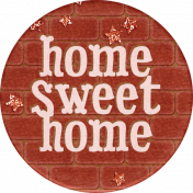 Cozy Morning Extras Home Sweet Home Round Sticker