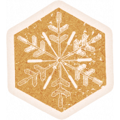 Homestead Life: Winter Gold Snowflake Hexagonal Sticker