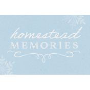 Homestead Life Winter Journal Card Homestead Memories 4x6