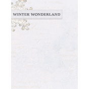 Homestead Life Winter Journal Card Floral Winter Wonderland 3x4