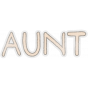 Baby Dear Element Word Art Aunt