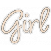 Baby Dear Girl Word Art