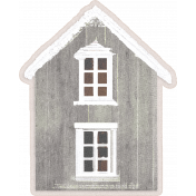 Snow Place Like Home Mini Gray Home Sticker