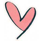 Flurries Heart Sticker