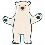 Flurries Polar Bear Sticker