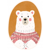 Flurries Polar Bear Portrait Sticker 1