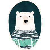 Flurries Polar Bear Portrait Sticker 2