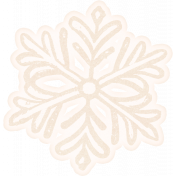 Flurries Cream Snowflake Sticker