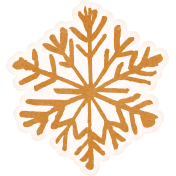 Flurries Gold Snowflake Sticker