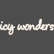 Flurries Icy Wonders Word Art