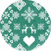 Flurries Winter Pattern Round Sticker