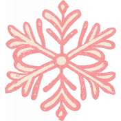 Flurries Pink and Cream Snowflake 