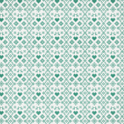Extra Paper White and Teal Winter Pattern 06
