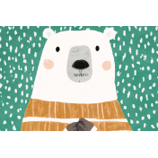 Flurries Polar Bear Journal Card 4x6