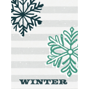 Flurries Winter Journal Card 3x4