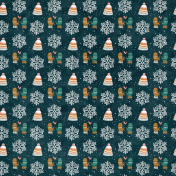 Flurries Paper Teal Winter Things 