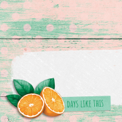 Orange Blossom Wood 4x4 Journal Card