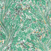 Orange Blossom Marbled Paper