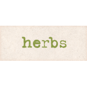 Lovely Garden Herbs Word Art