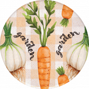 Lovely Garden Carrots Round Sticker