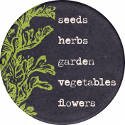 Lovely Garden Words Round Sticker