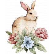 Lovely Garden Mini Bunny and Flowers