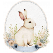 Lovely Garden Stickers: Framed Bunny with Border