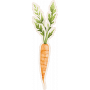 Lovely Garden Stickers: Carrot with Border