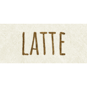 Coffee And Donuts Element Word Art Latte