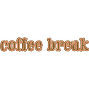 Coffee & Donuts Coffee Break Word Art 02