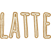 Coffee & Donuts Latte Word Art 07