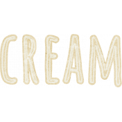 Coffee & Donuts Cream Word Art 08