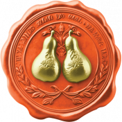 Perfect Pear Orange Pears Wax Seal