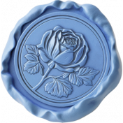 Vintage Blooms Blue Wax Seal