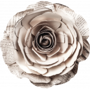 Vintage Blooms Element Old Paper Flower